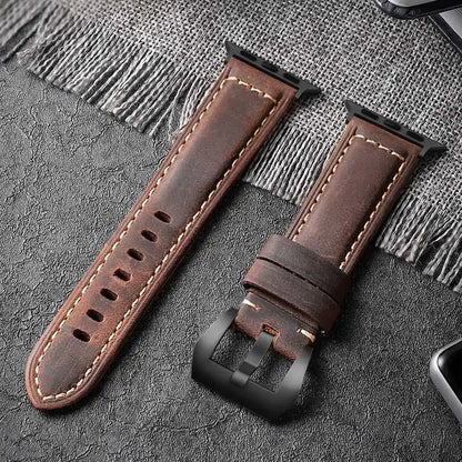 Handmade Crazy Cowhide Apple Watch Watchband