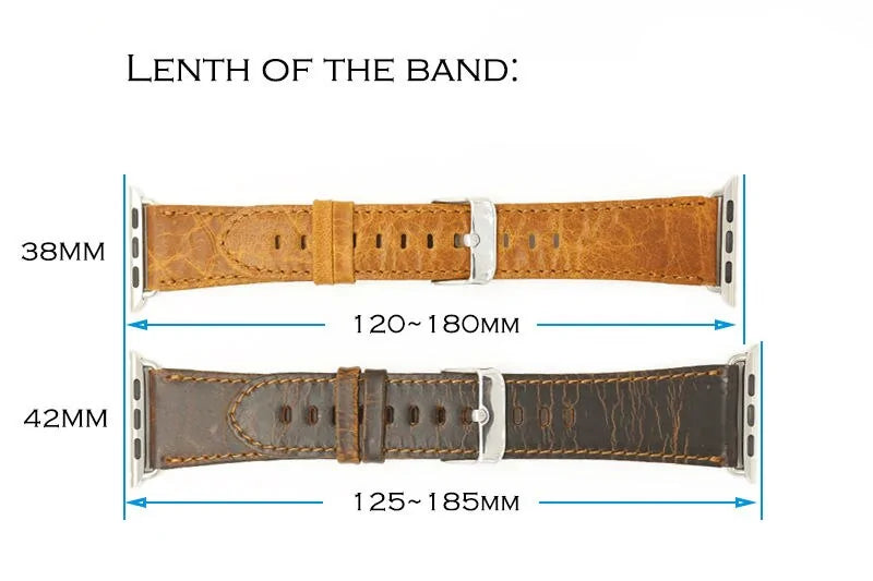 Handmade Vintage Leather iWatch Strap