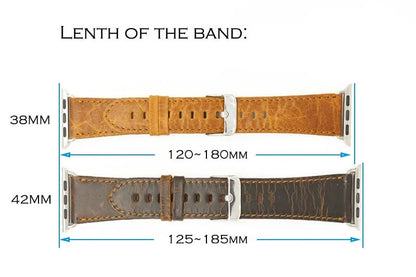 Handmade Vintage Leather iWatch Strap