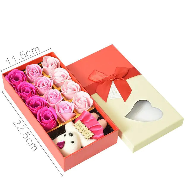 Flower Soap Rose Gift Set