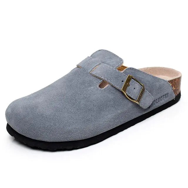 Baotou Women Closed Toe Cork Slippers