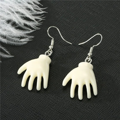 Handmade Angel Face Resin Dangle Earrings: Creative Jewelry Gift