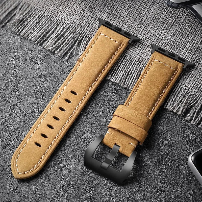 Handmade Crazy Cowhide Apple Watch Watchband