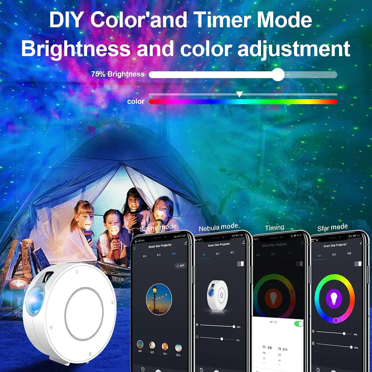 Smart Galaxy Projector: Colorful Starry Sky