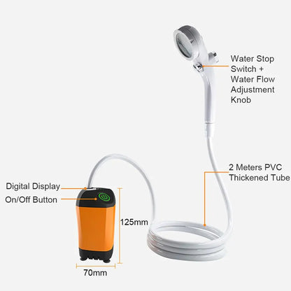 Portable Rechargeable Shower Set