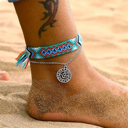 2020 New Bohemian Wave Anklets for Women - Handmade Cotton Foot Jewelry