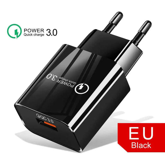 18W3A Fast Charger QC 3.0 USB Charger