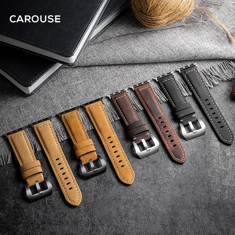 Handmade Crazy Cowhide Apple Watch Watchband