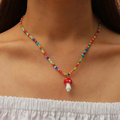 Women's Bohemian Handmade Multicolor Beads Necklace