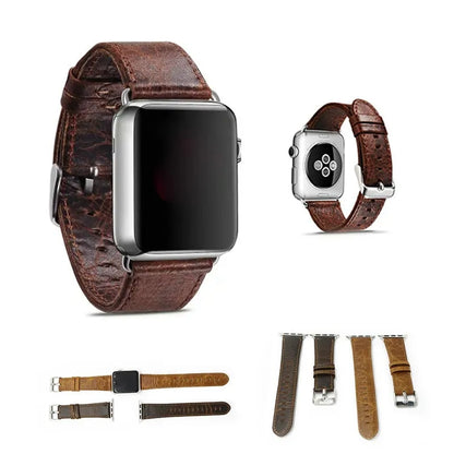 Handmade Vintage Leather iWatch Strap