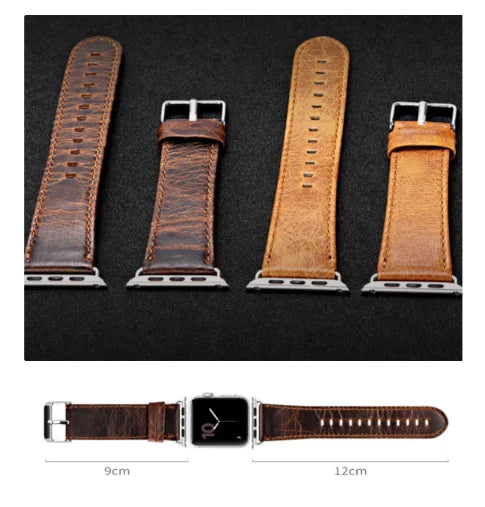 Handmade Vintage Leather iWatch Strap