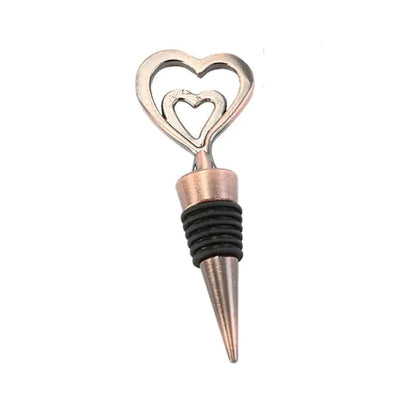 Zinc Alloy Wine Stopper Crystal Wine Champagne Bottle Stopper Vacuum Sealed Wedding Heart Gift  Wine Pourer Stopper Dropshipping